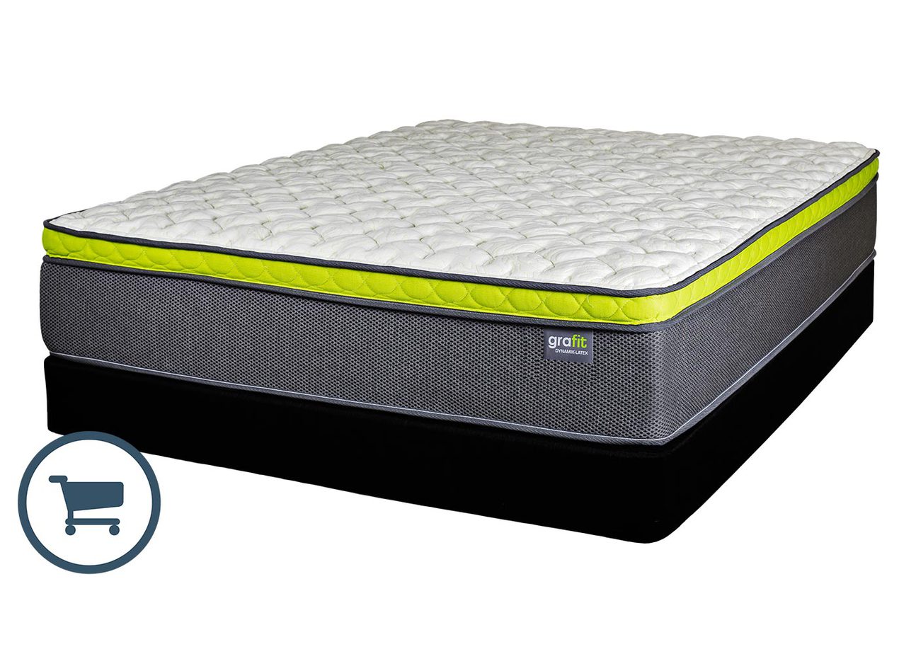 Matelas coussiné à ressorts ensachés et latex infusé de graphite Dynamik | LA PLACE