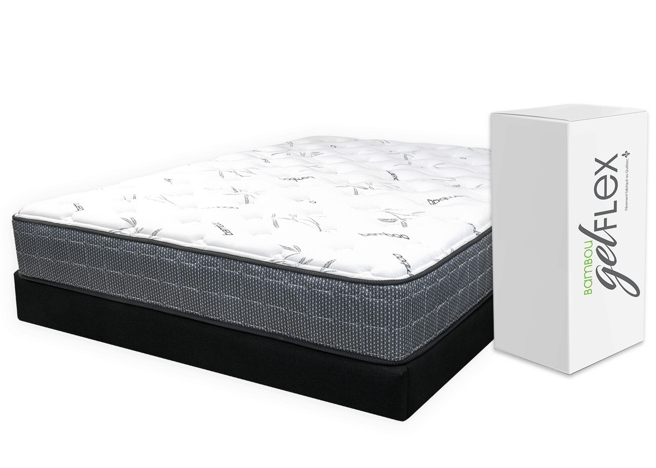 Bambou Gel Flex mattress in a box with pocket coils and and gel infused memory foam - LA PLACE -
