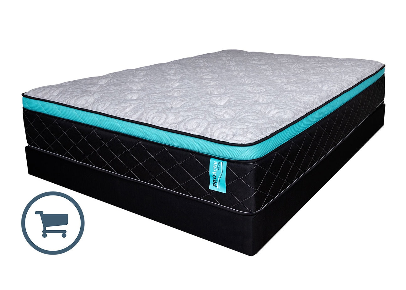 Matelas PROActiv Azur à europlateau avec mousse mémoire fraîche et ressorts ensachés| LA PLACE