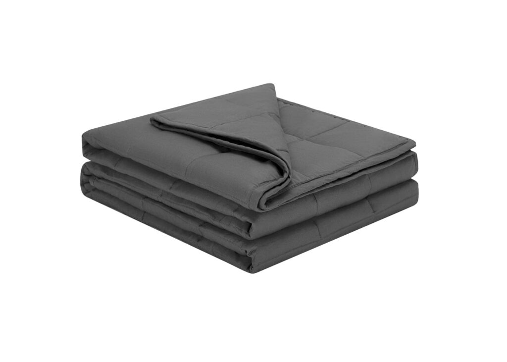 Juskys Couverture Lestée 135x200 – Thérapeutique & Anti-Stress – Coton, Microfibre & Perles De Verre – Pour Sommeil Réparateur – 5 Kg